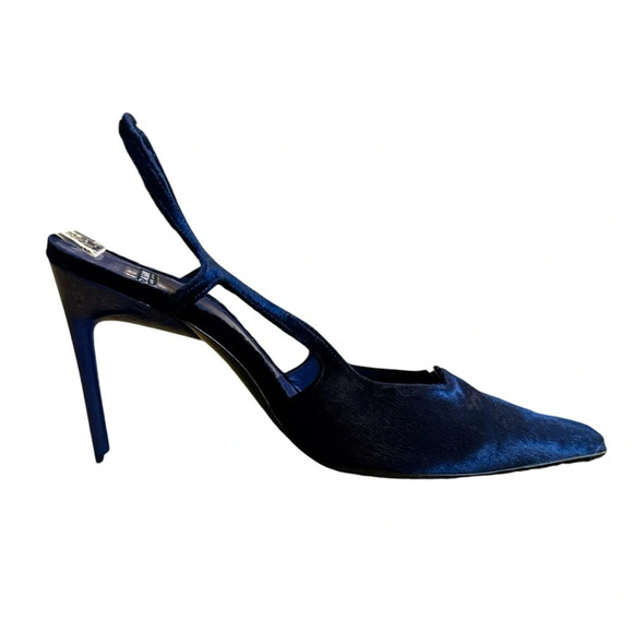 Casadei suede navy blue heel in size 8 - Picture 1 of 11